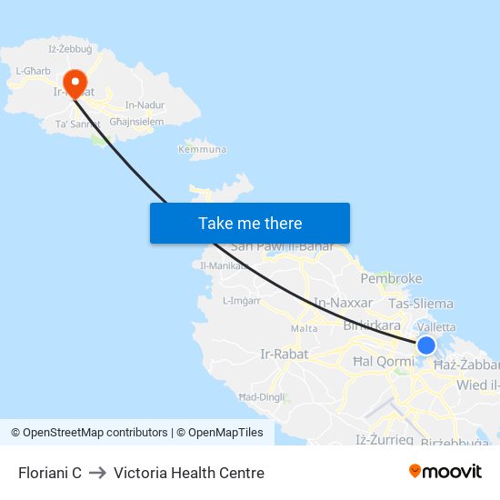 Floriani C to Victoria Health Centre map
