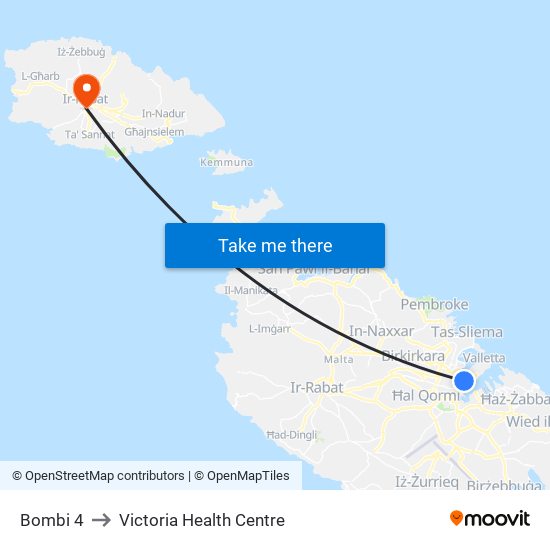 Bombi 4 to Victoria Health Centre map