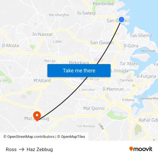 Ross to Haz Zebbug map
