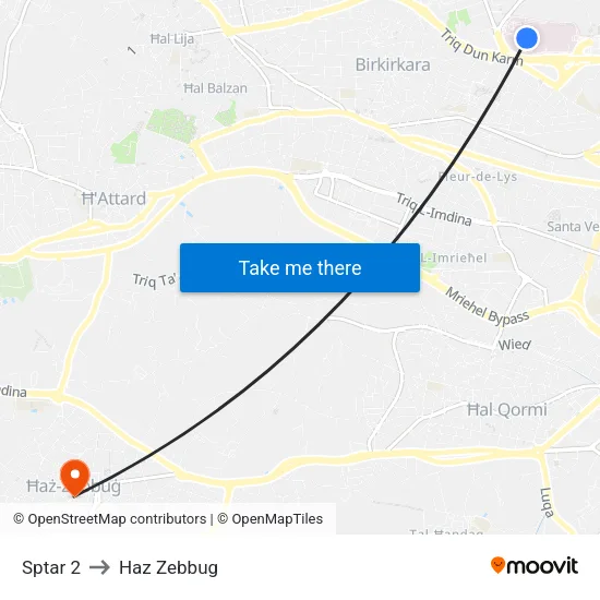 Sptar 2 to Haz Zebbug map