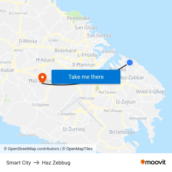 Smart City to Haz Zebbug map