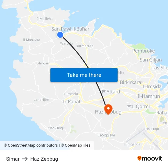 Simar to Haz Zebbug map