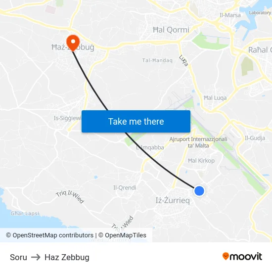 Soru to Haz Zebbug map
