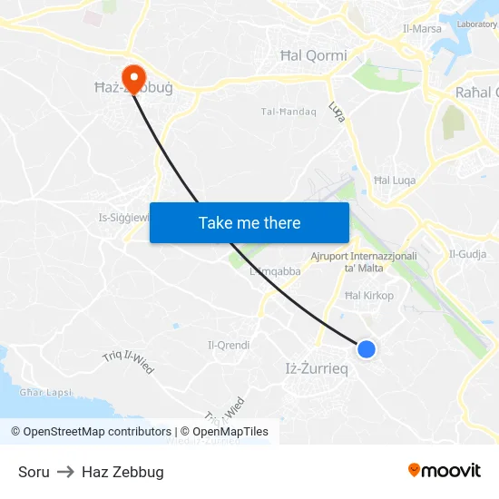 Soru to Haz Zebbug map