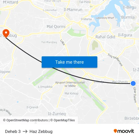 Deheb 3 to Haz Zebbug map