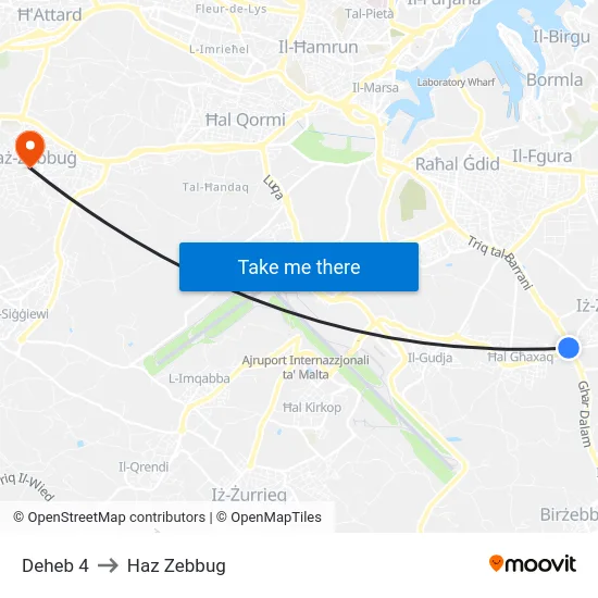 Deheb 4 to Haz Zebbug map