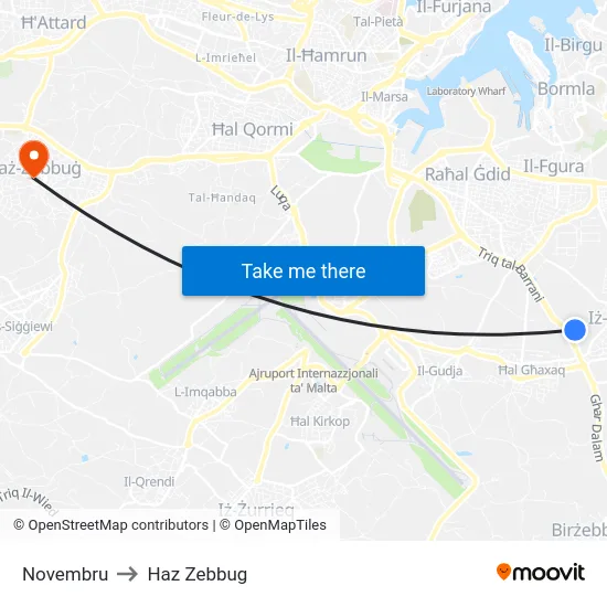Novembru to Haz Zebbug map