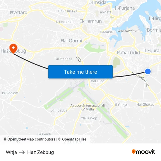 Witja to Haz Zebbug map