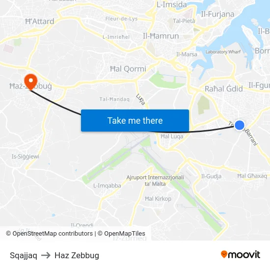 Sqajjaq to Haz Zebbug map