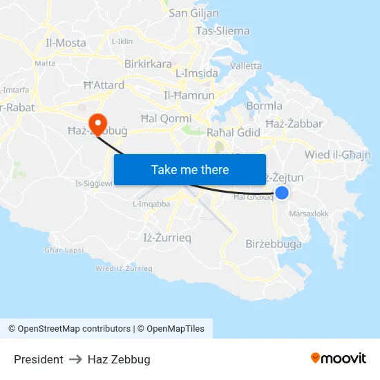 President to Haz Zebbug map