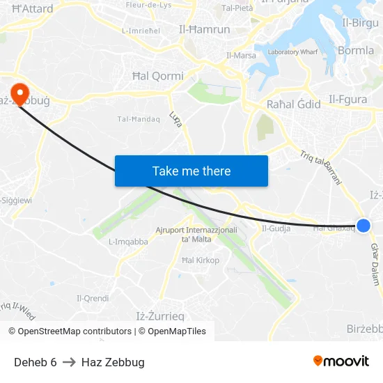 Deheb 6 to Haz Zebbug map