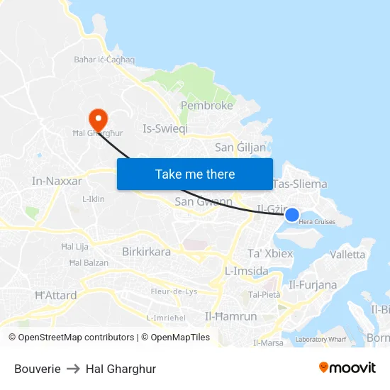 Bouverie to Hal Gharghur map