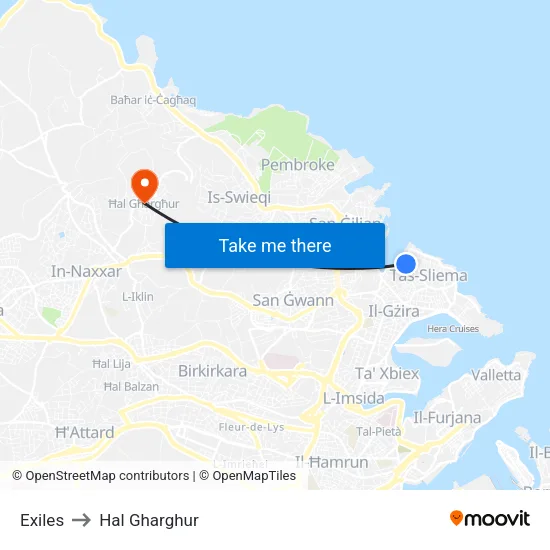 Exiles to Hal Gharghur map