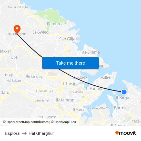 Esplora to Hal Gharghur map