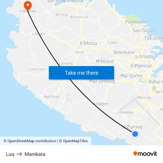 Luq to Manikata map