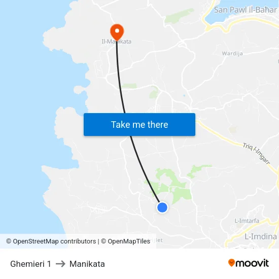 Ghemieri 1 to Manikata map
