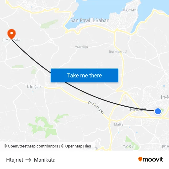 Htajriet to Manikata map