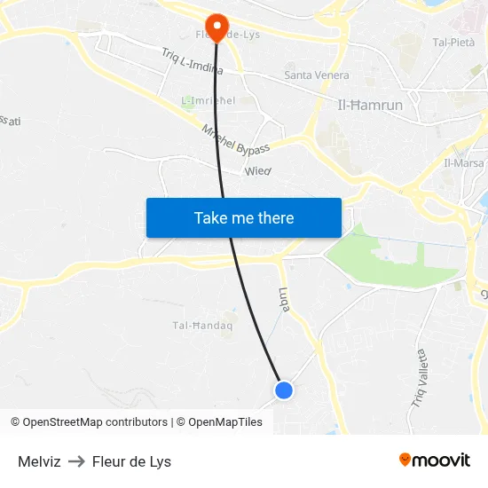 Melviz to Fleur de Lys map