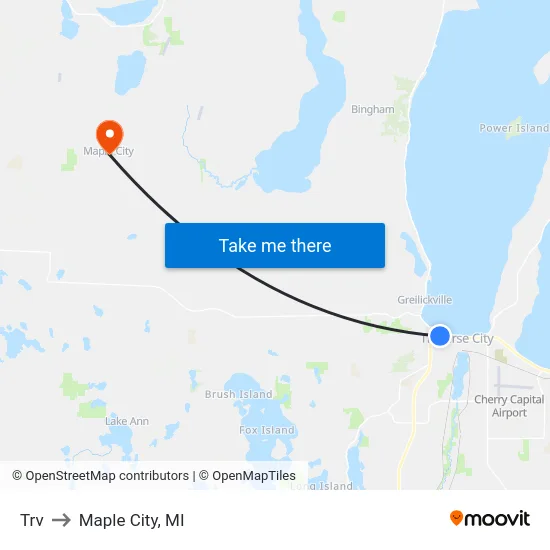 Trv to Maple City, MI map