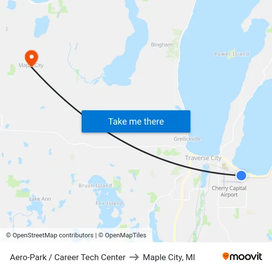 Aero-Park / Career Tech Center to Maple City, MI map