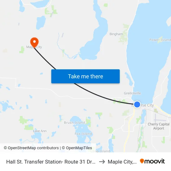 Hall St. Transfer Station- Route 31 Drop Off to Maple City, MI map