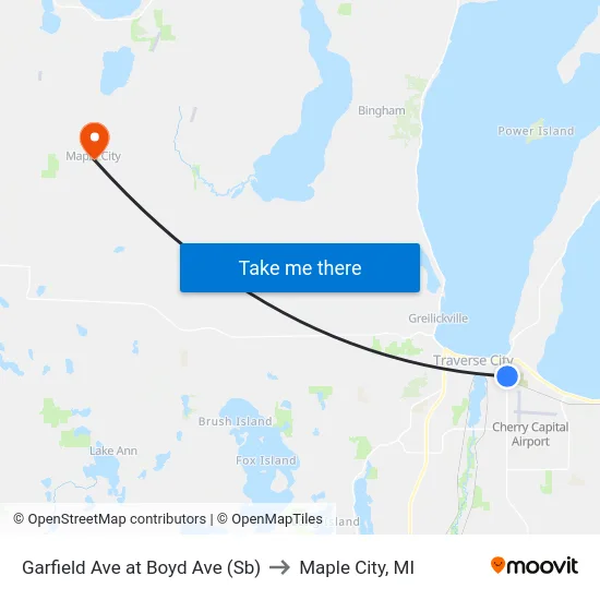 Garfield Ave at Boyd Ave (Sb) to Maple City, MI map