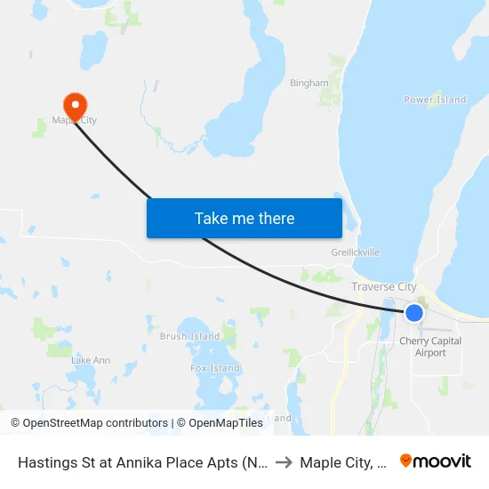 Hastings St at Annika Place Apts (Nb) to Maple City, MI map