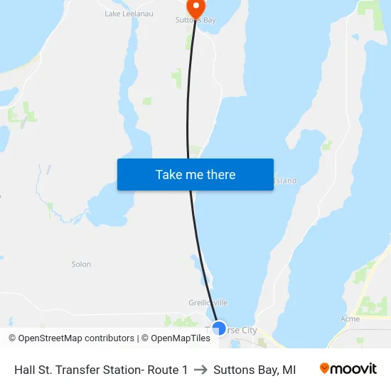 Hall St. Transfer Station- Route 1 to Suttons Bay, MI map