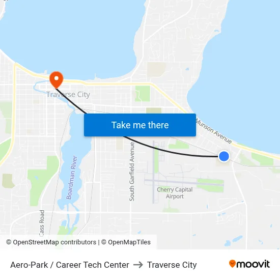 Aero-Park / Career Tech Center to Traverse City map