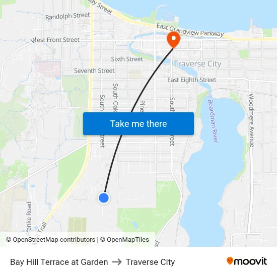 Bay Hill Terrace at Garden to Traverse City map