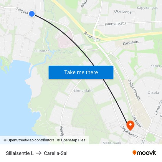 Siilaisentie L to Carelia-Sali map