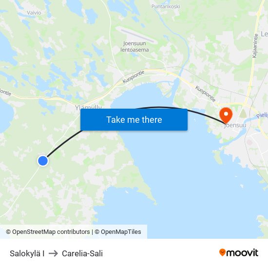 Salokylä I to Carelia-Sali map