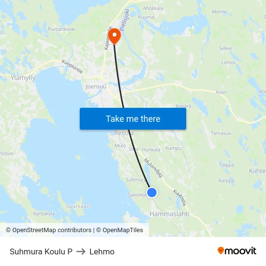 Suhmura Koulu P to Lehmo map