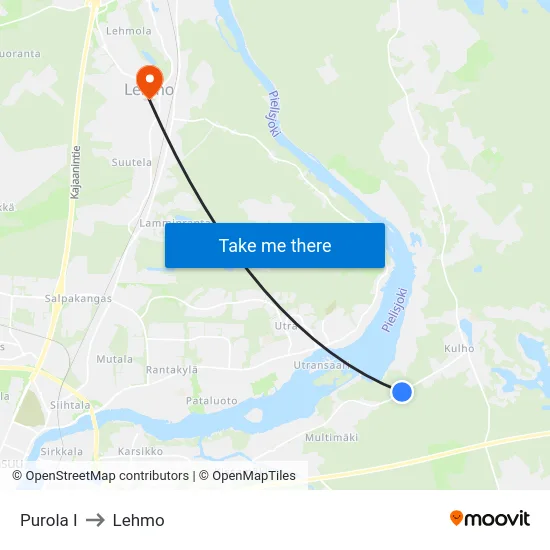 Purola I to Lehmo map