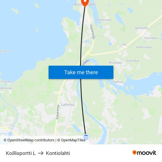 Koillisportti  L to Kontiolahti map