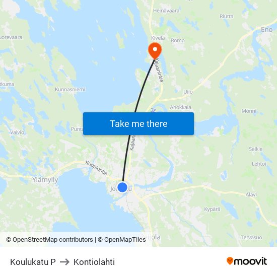 Koulukatu P to Kontiolahti map