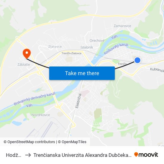 Hodžova, Zš to Trenčianska Univerzita Alexandra Dubčeka - Fakulta Špeciálnej Techniky map