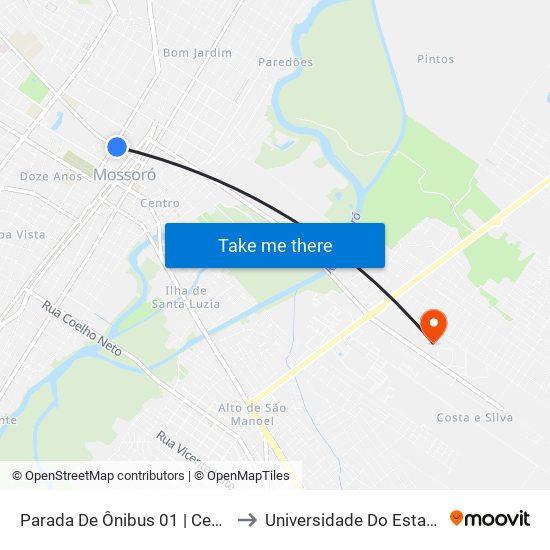 Parada De Ônibus 01 | Centro | Av. Doutor João Marcelino to Universidade Do Estado Do Rio Grande Do Norte map