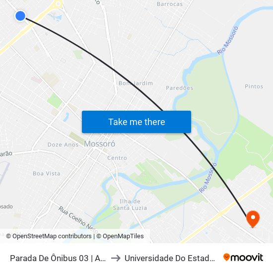 Parada De Ônibus 03 | Abolição | Rua Abel Coelho to Universidade Do Estado Do Rio Grande Do Norte map