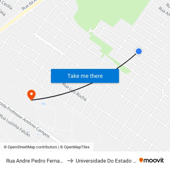 Rua Andre Pedro Fernandes, 36 - Vingt Rosado to Universidade Do Estado Do Rio Grande Do Norte map