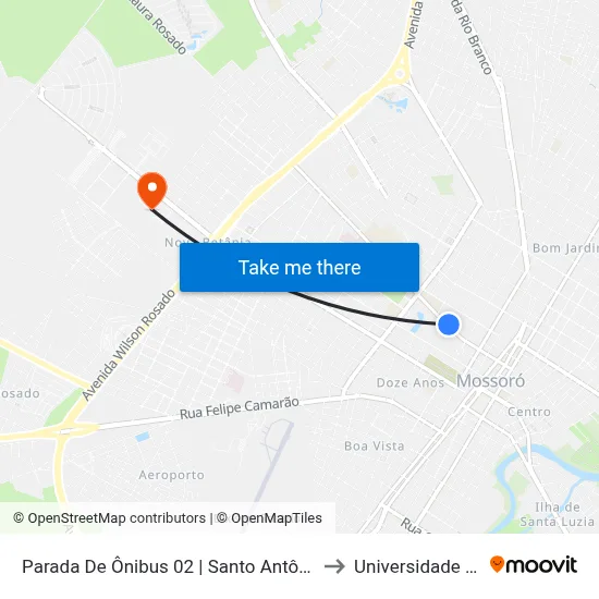 Parada De Ônibus 02 | Santo Antônio | Av. Doutor João Marcelino to Universidade Potiguar (Unp) map