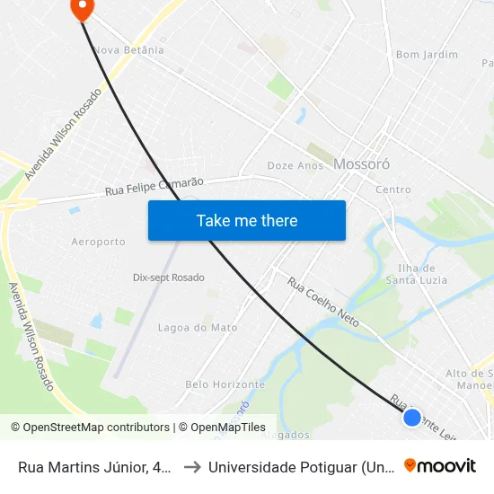 Rua Martins Júnior, 472 to Universidade Potiguar (Unp) map