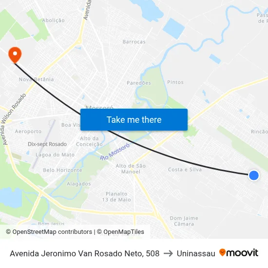 Avenida Jeronimo Van Rosado Neto, 508 to Uninassau map