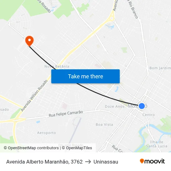 Avenida Alberto Maranhão, 3762 to Uninassau map