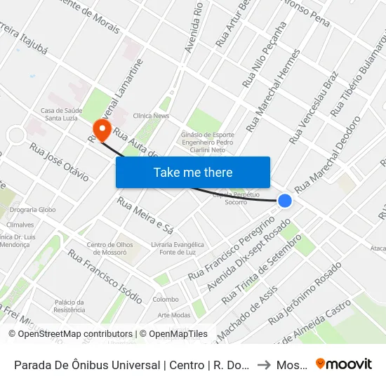 Parada De Ônibus Universal | Centro | R. Doutor Mário Negócio to Mossoró map