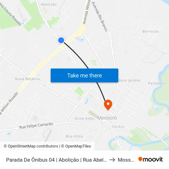 Parada De Ônibus 04 | Abolição | Rua Abel Coelho to Mossoró map