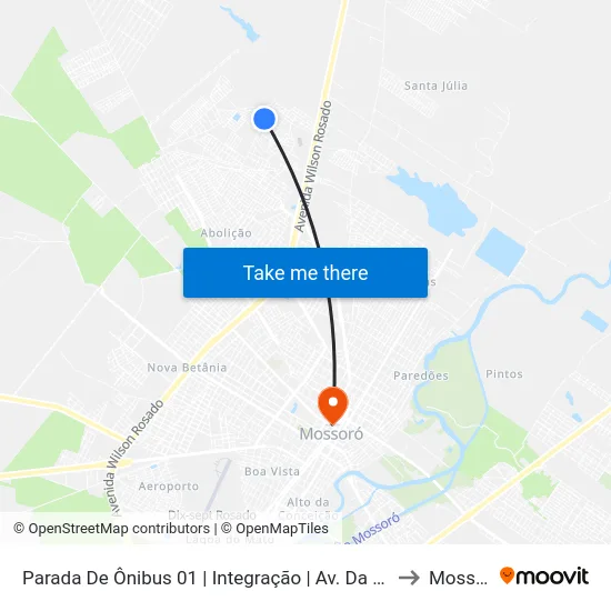 Parada De Ônibus 01 | Integração | Av. Da Integração to Mossoró map
