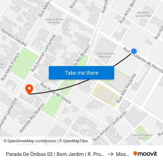 Parada De Ônibus 02 | Bom Jardim | R. Prudente De Morais to Mossoró map