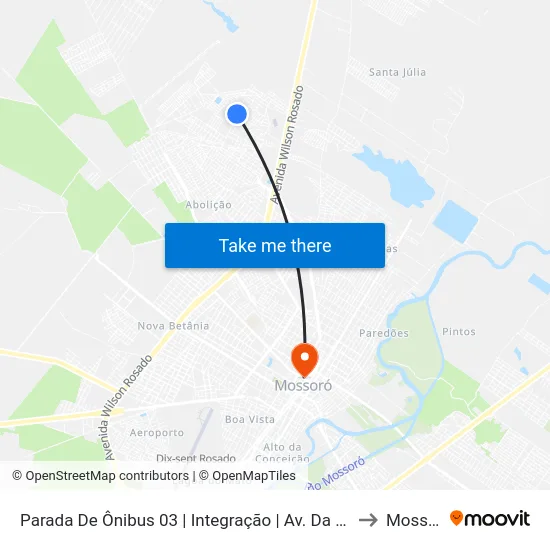 Parada De Ônibus 03 | Integração | Av. Da Integração to Mossoró map