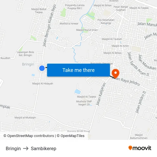 Bringin to Sambikerep map